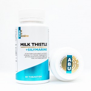 Комплекс рослинних екстрактів з розторопшою та вітамінами групи B Milk Thistle+ ABU, 60 капсул